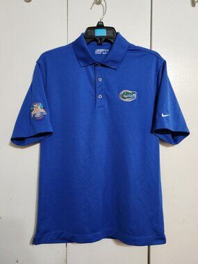 RARE Nike Golf Florida Gators Polo Shirt Mens S 2009 BCS National Championship